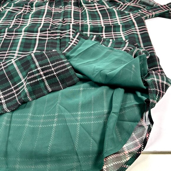 NEW | Ann Taylor Plaid Button Down Shirt – Green with Pink Lines | Size S - Picture 5 of 13